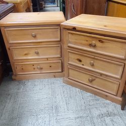 Pine Wood Night Solid Stands Matching $200 for the pair