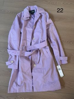 Lauren Ralph Lauren Light Hyacinth Trench Coat - Size S, pick up in temple city