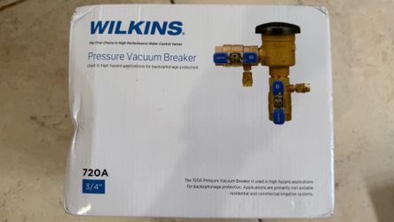 Wilkins 3/4" 720A Pressure Vacuum Breaker Assembly New!!! Never Been Installed Local Pickup in Irvine/Tustin Is Welcome Corrosion-resistant internal p