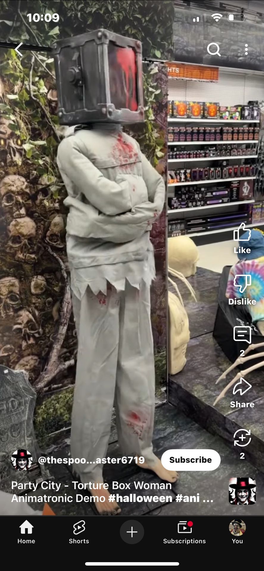 Party city Halloween torture box woman 2022