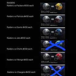 Raiders Tickets 