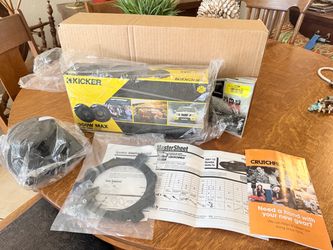 Kicker 300W 100w RMS CSC65 6 1/2 inch coaxial speakers with install installation parts