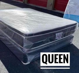 New Queen Size Mattress Set PillowTop – Brand New –  Same Day Delivery Available 🚚