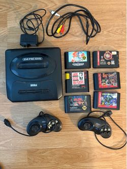 Sega Genesis w/ 6 Games + 2 Controllers