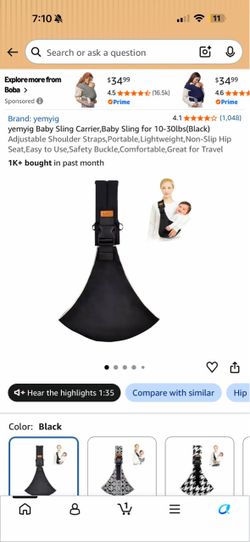 Baby/toddler sling carrier