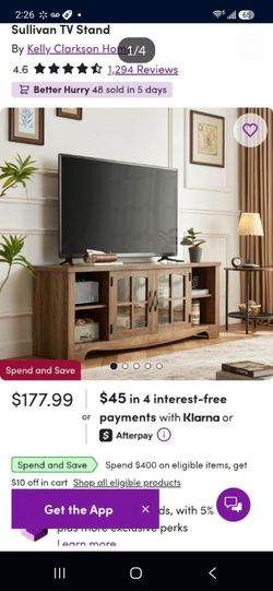 Brown Wood Entertainment Center Brand New