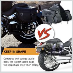 New Leather Rear Saddle Bags ! 