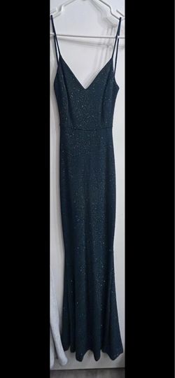 Dark green sparkly maxi dress with cut out back