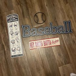 Baseball Wall Decor Art