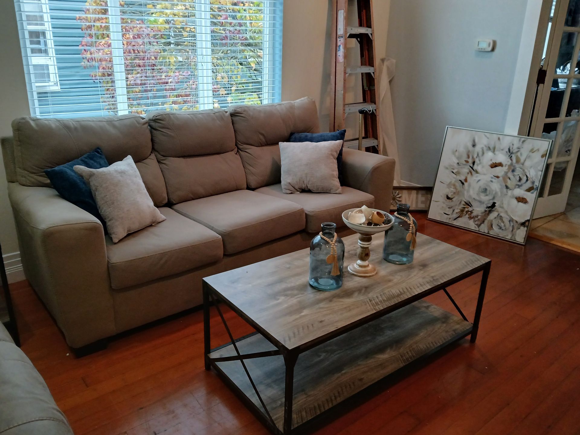 Complete Living Room Set (2 Couches, 1 Recliner, 4 tables) 