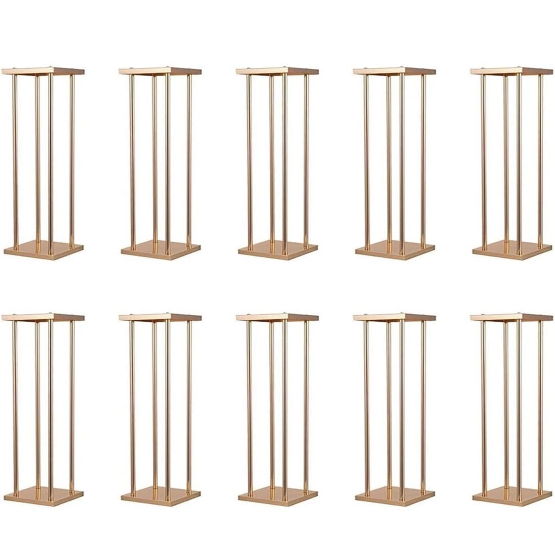 10 Gold Flower Metal Stand/ Columns Please Read Description