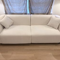 Brand New Modern Cream Sofa