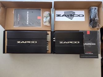Brand new, in the box Zapco ST-4X SQ 4ch amp & ST-500XM II mono subwoofer amp. NEVER USED, ONLY OPENED FOR THESE PICS.