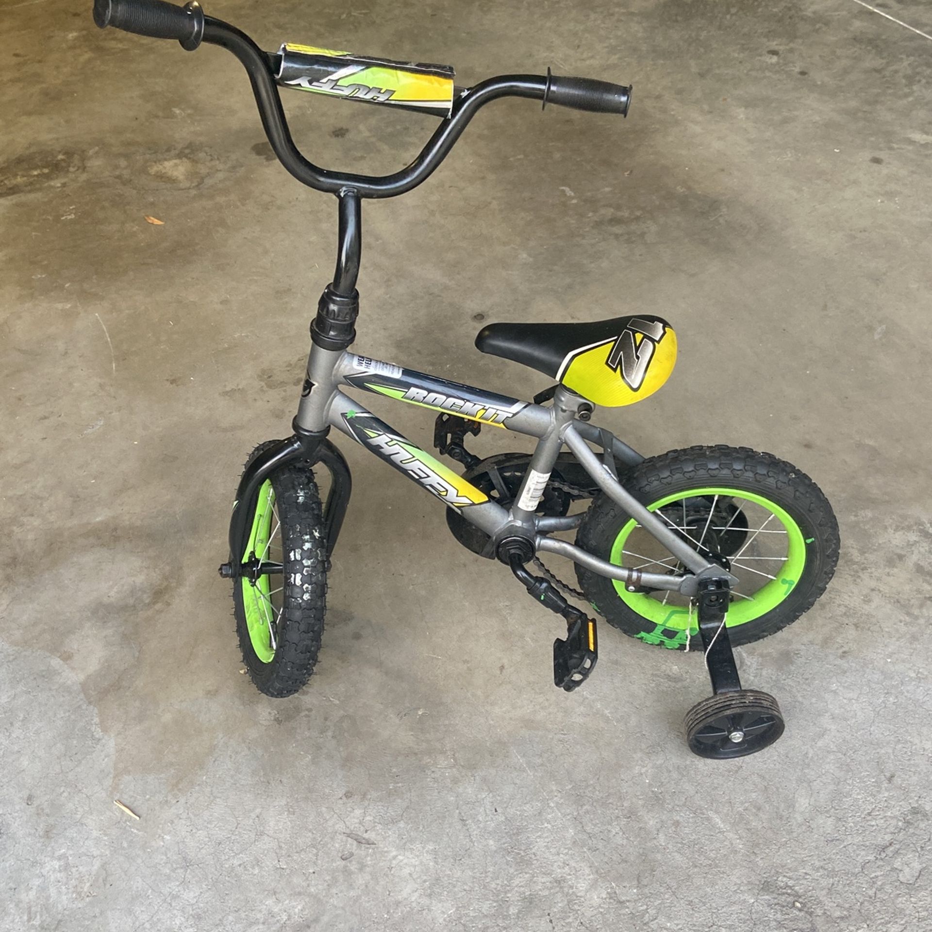 Huffy 12" Rock It Kids' Bike, Fits Riders 3'1" - 3'5", Gray, Child, Boy's