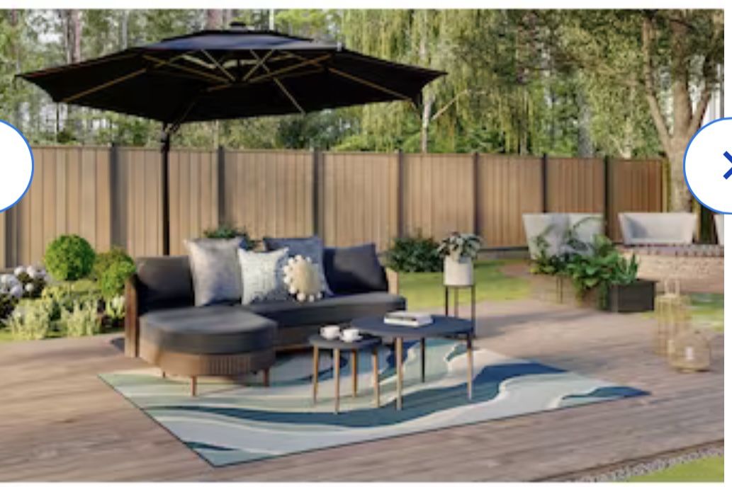 allen roth 10-ft square offset patio umbrella grey LAUSAINT HOME 10 Ft Outdoor Aluminum Umbr Introducing 13ft Double Top Round Cantilever Umbrella Pro Allen Roth 11 Ft Aluminum