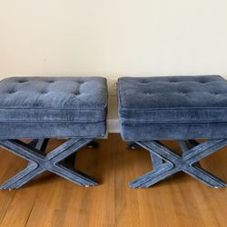 Fabric Bench Stools / Ottomans 