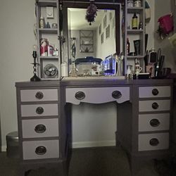 Real Wood Desk Or Vanity 