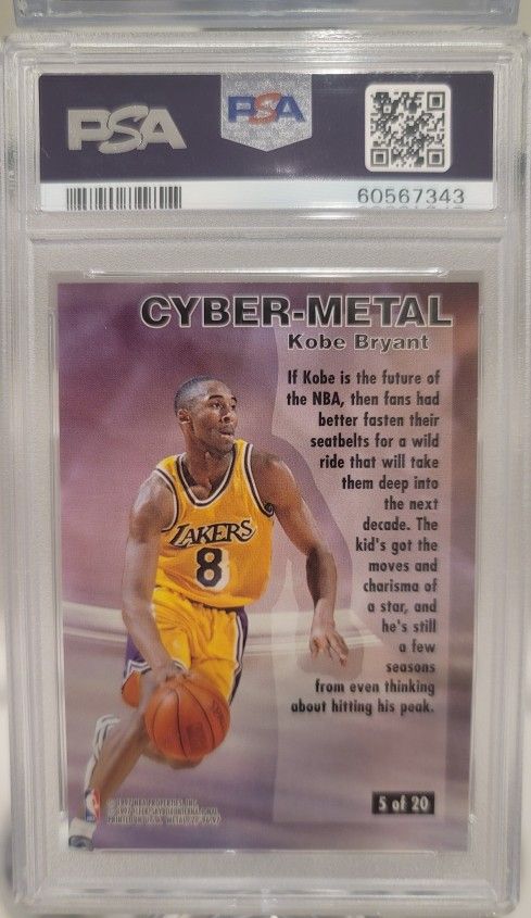1996 METAL KOBE BRYANT CYBER-METAL ROOKIE CARD 🔥 🔥 🔥(OPEN TO ALL OFFERS)