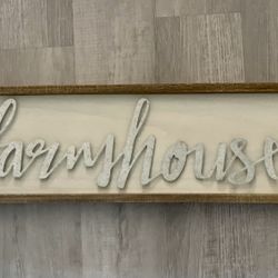 Wooden Wall Sign “Farmhouse “. 