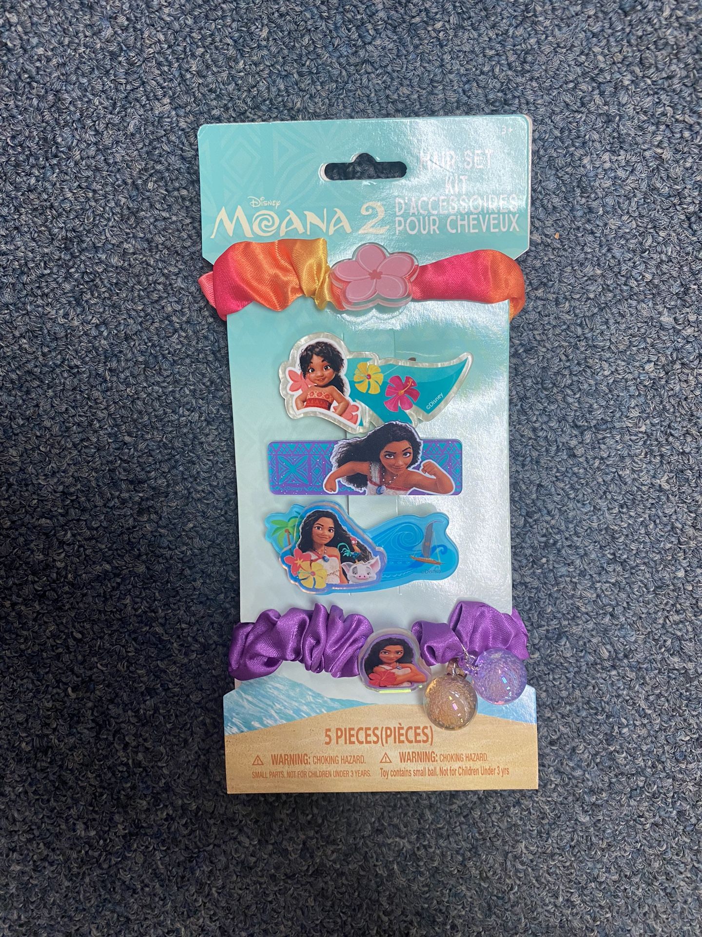 Moana hair ties scrunchies and hair clips set