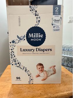Millie Moon Size 2 Diapers (New, Unopened) – 184 Total (96 + 88) Value Pack