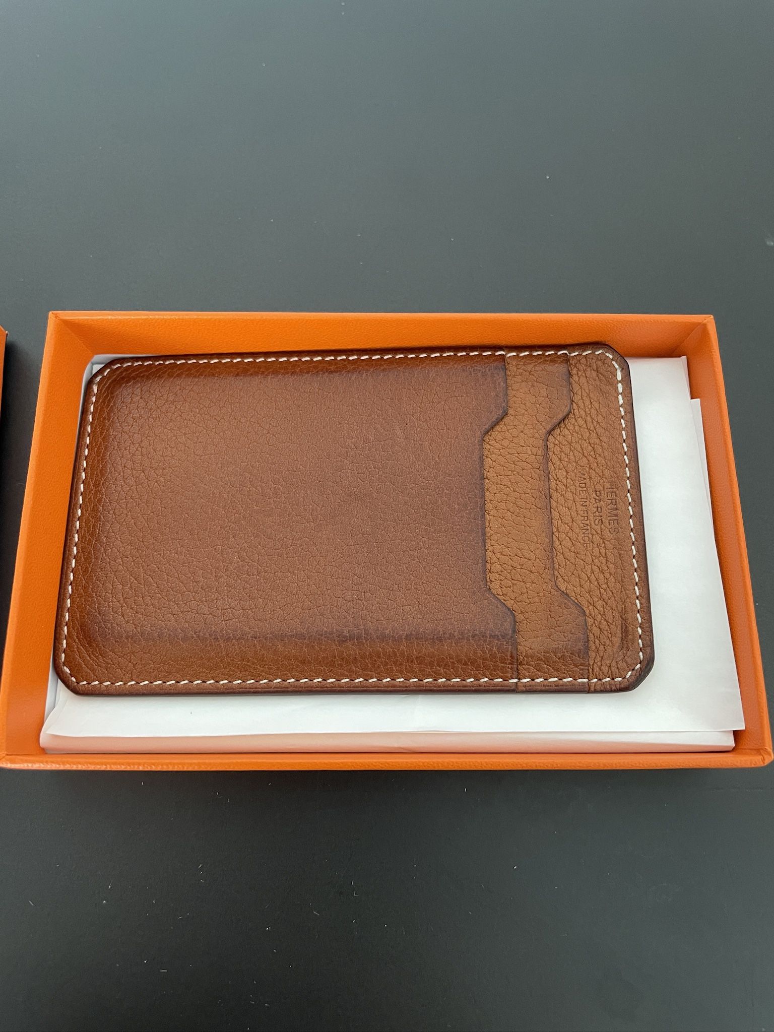 Hermes City 3CC Card Holder Barenia wallet
