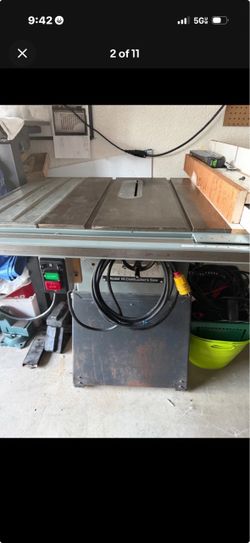 10 Inch Rockwell Delta Contractors Table Saw