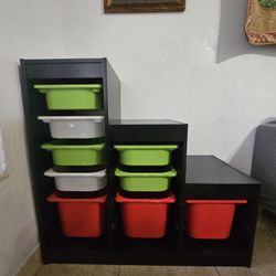 Storage combination with boxes