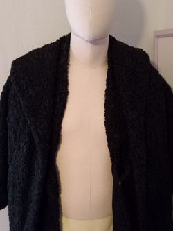 XL 2 Piece Wool Black Coat.