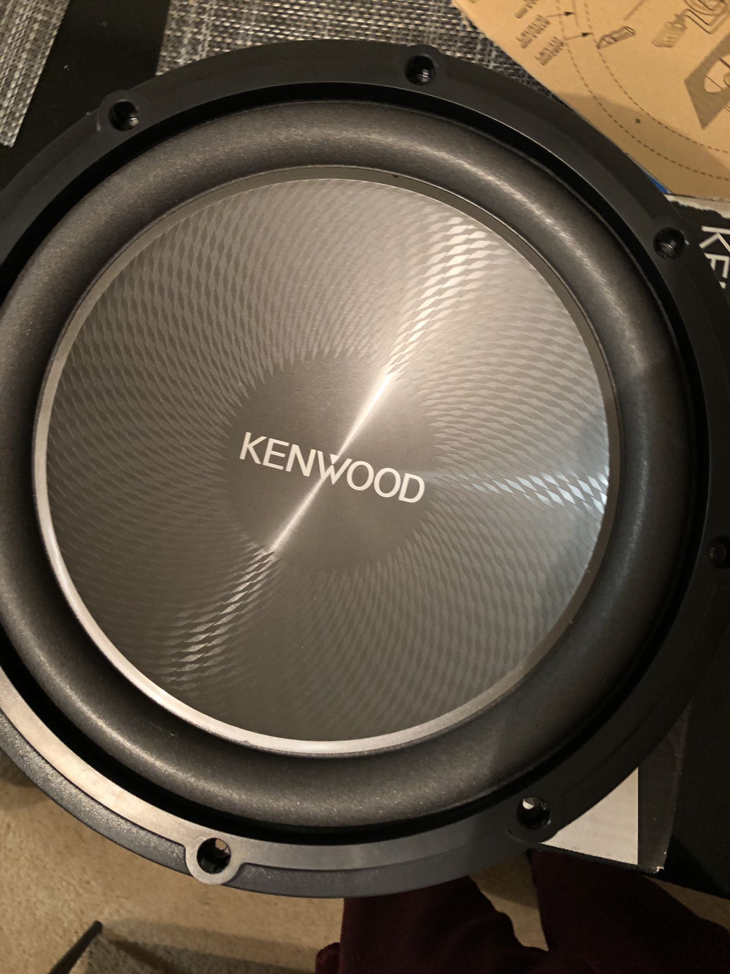 Kenwood 1000W 12” Subwoofer and 1000W Amplifier