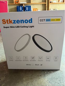 Stkzenod Super Slim LED Ceiling Light 6-pack Black 15.8in New