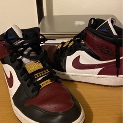 Jordan 1 Mid SE Black Dark Beetroot (Women's)