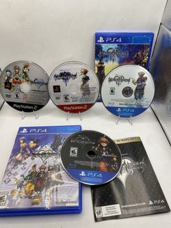 Kingdom Hearts 1, 2, 2.8, 3 Lot Bundle Game PS2 PS4 PlayStation 2 4