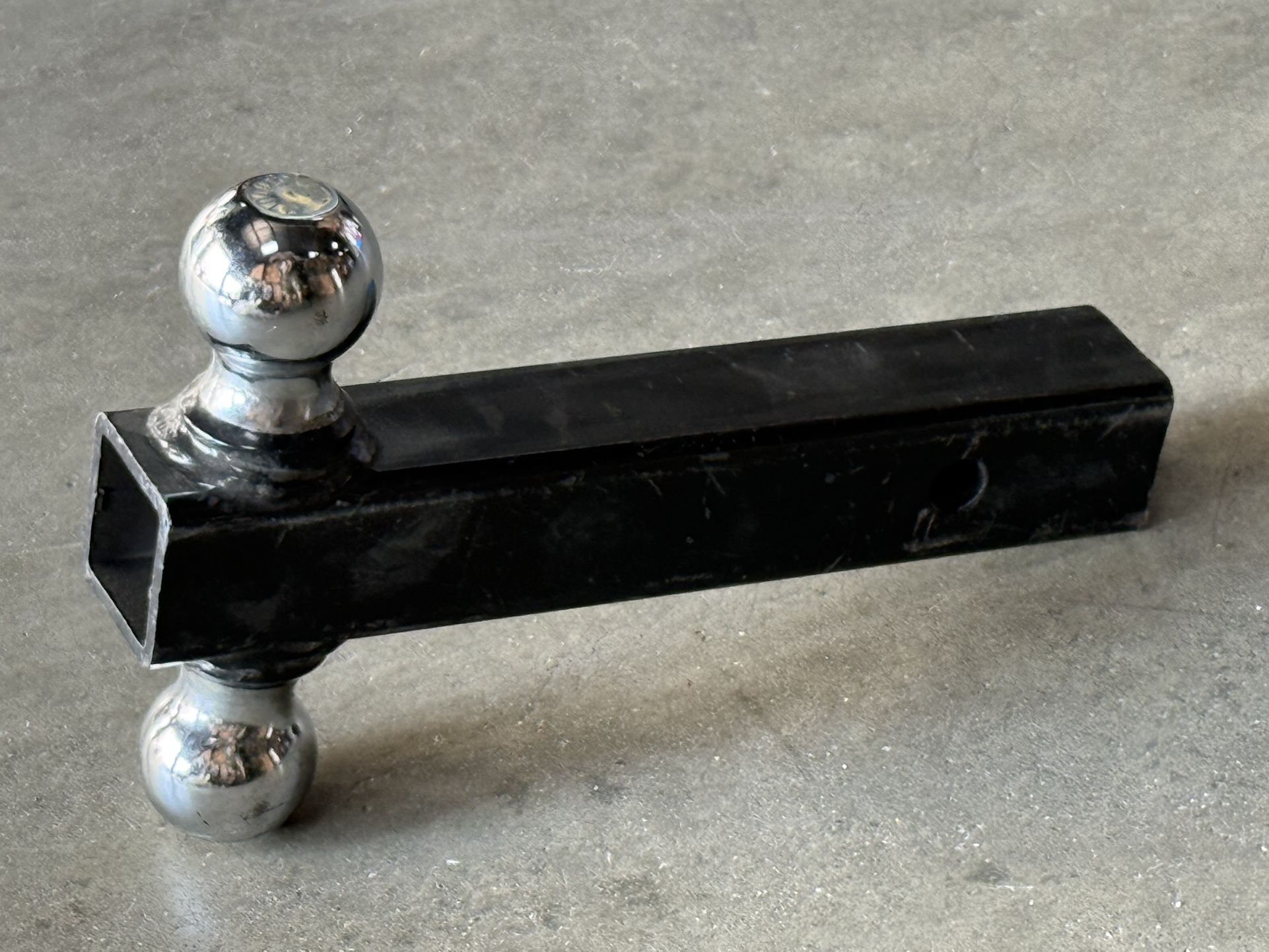 Double Hitch Ball 2” Tow Bar Fit 2” Reciever With 2” And 1-7/8” Hitch Balls