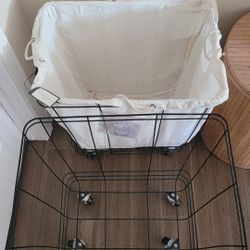 Industrial Rolling Laundry Basket - Threshold