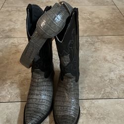 Botas,  western luxury boots, Caiman Leather with BELT! Make offers,
