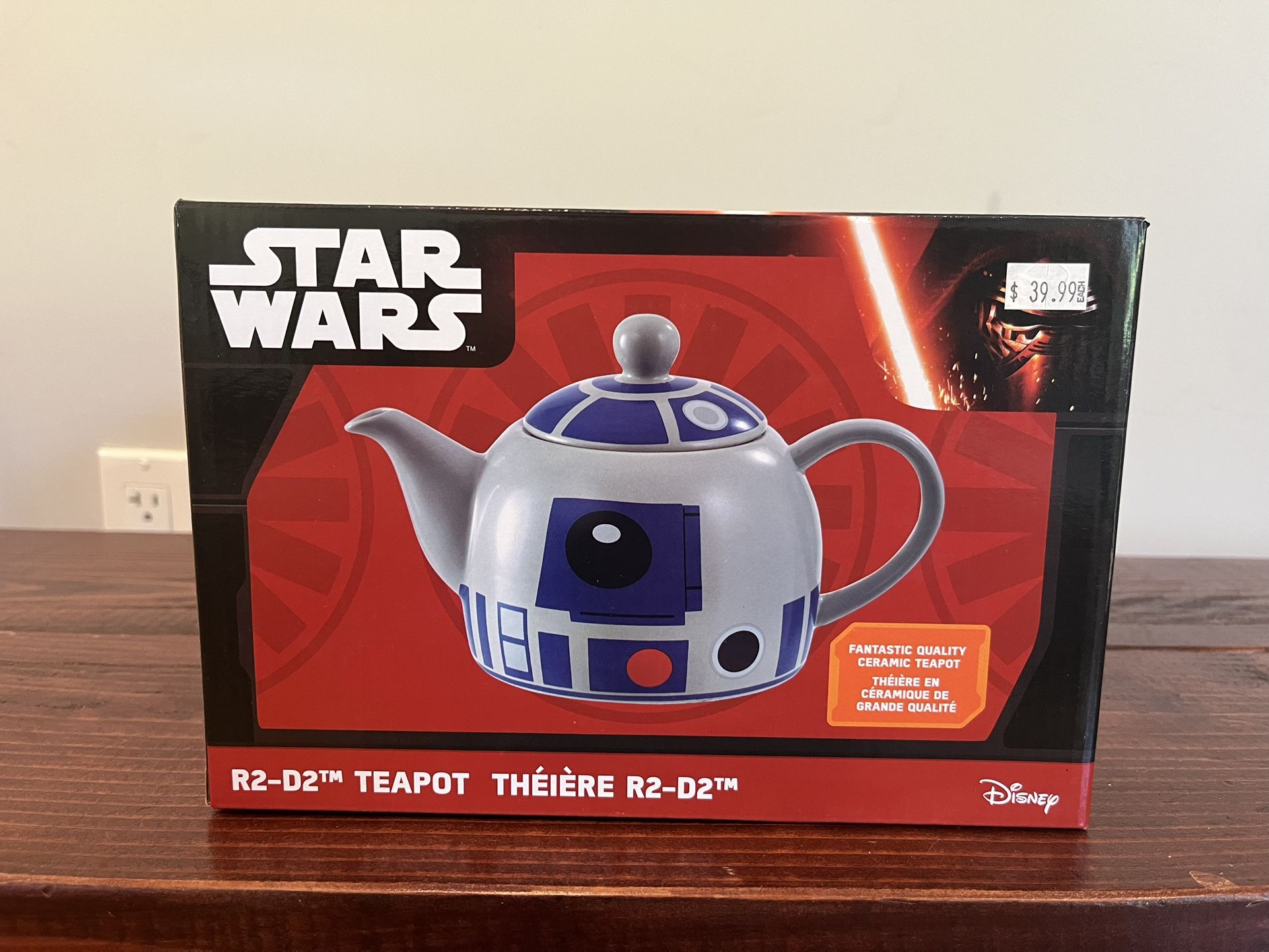 Disney Star Wars R2-D2 Ceramic Teapot Underground Toys Lucasfilms Lid New