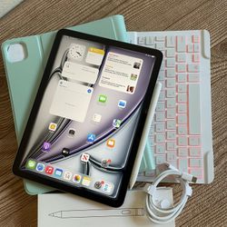 Apple iPad Air 11” M2 chip 128GB (2024 model / Gray) with keyboard and Pencil (100% battery) 