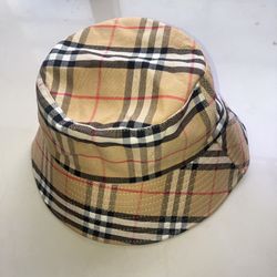 Burberry Check Cotton Blend Bucket Hat