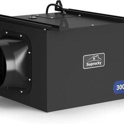 In-Line Fan 300CFM Bathroom Exhaust Fan Silent Air Flow Remote Mount for Bathroom, Kitchen, Toilet, Laundry Room, Garage and Residential Ventilation A