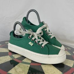 Cariuma Emerald Green Canvas Cork Heel OCA Sneakers Shoes Women’s 5 Men’s 3.5