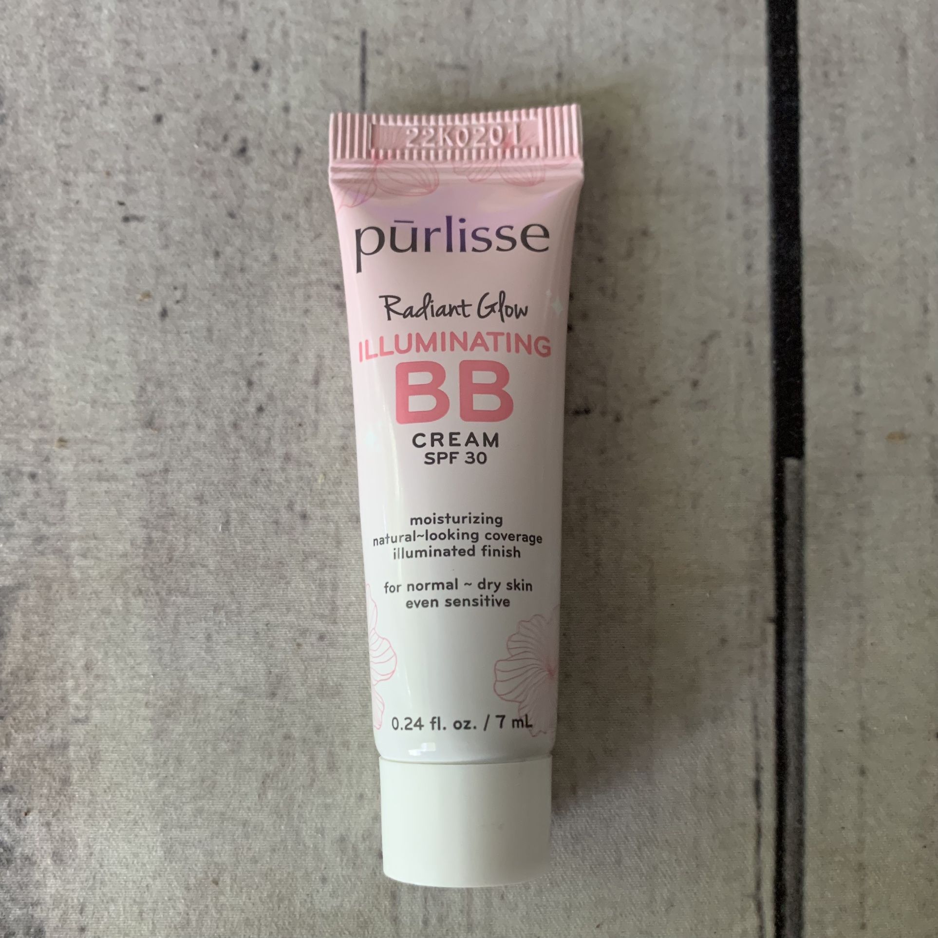 Purlisse Radiant Glow Illuminating BB Cream SPF 30 • Tan• 0.24 Fl Oz Travel Size