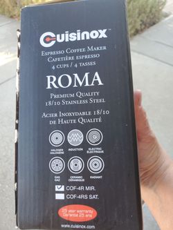 Cuisinox Roma Stove Top Espresso Maker..New