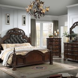 New King Marble Top Bedroom 4pc Set K Furniture & More Lehigh 