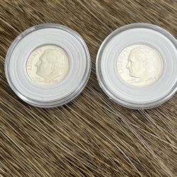 2 Silver Rosevelt Dimes 