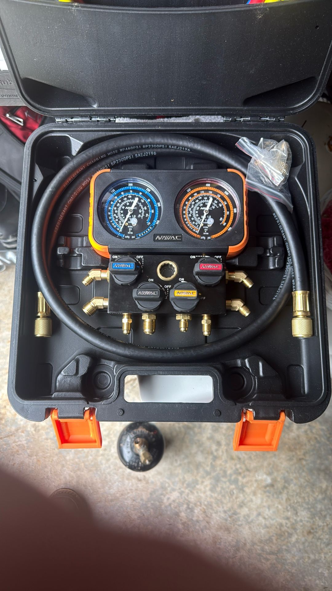Navac N4A4H 4 Port Manifold With Hoses