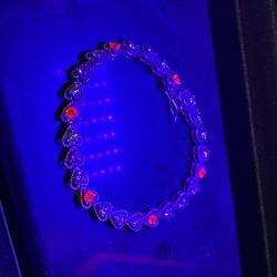 Sterling Heart Tennis Bracelet