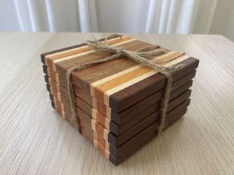 Custom Hardwood Coaster Sets