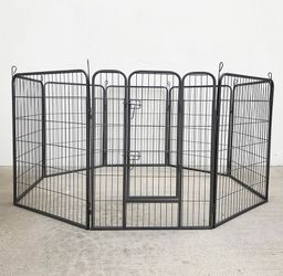 Brand New $115 Dog 8-Panel Playpen, Each Panel 40” Tall X 32” Wide Heavy Duty Pet Exercise Fence Crate Kennel Gate 