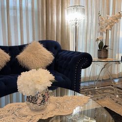 Couch, Used But Good.  Dark Blue Color , For 7 People 